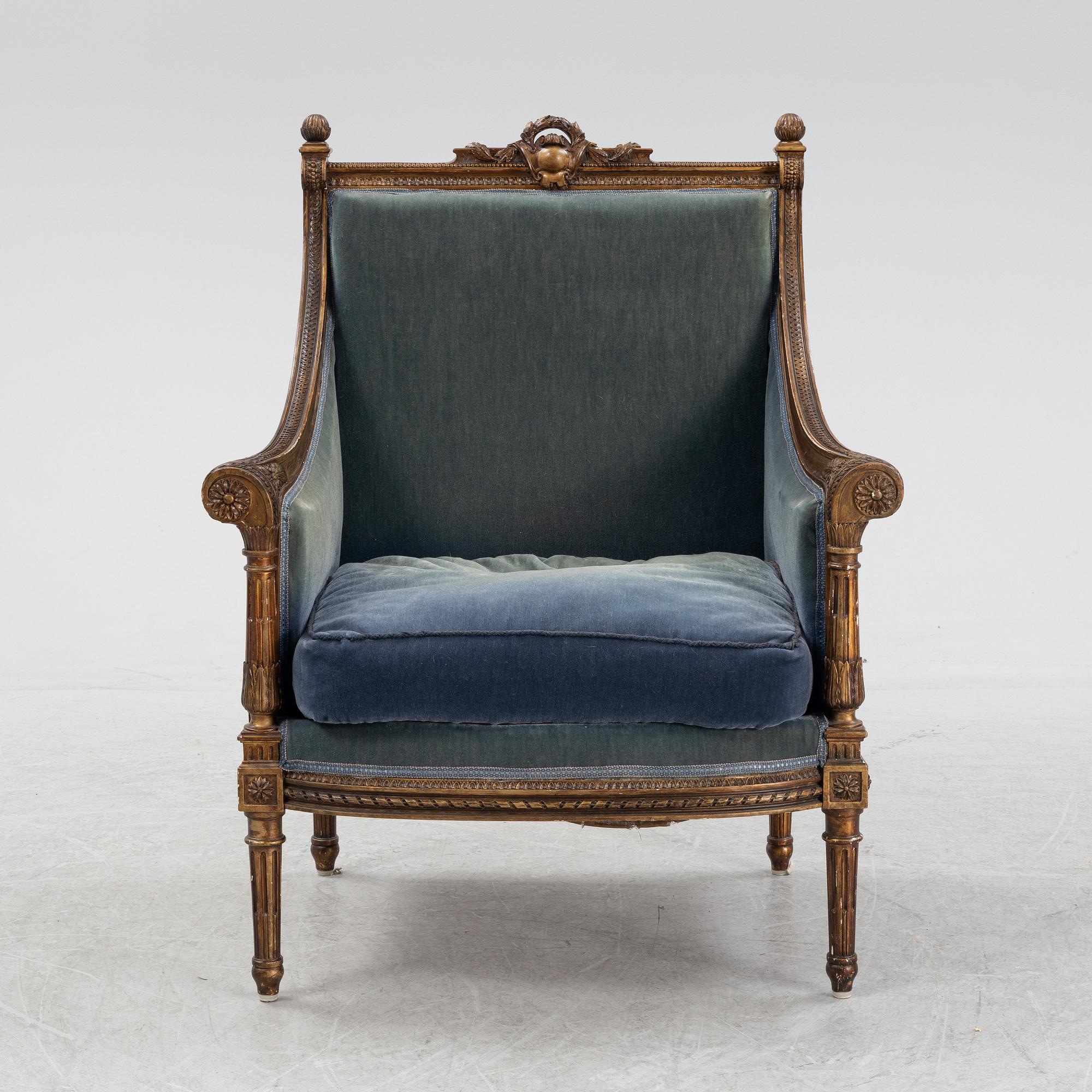 A French easy chair from around the year 1900.