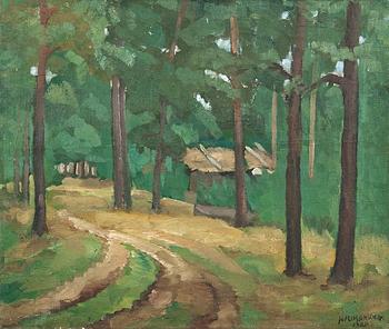 228. Eero Nelimarkka, A COTTAGE IN THE FOREST.