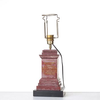 BORDSLAMPA, 1900-tal.