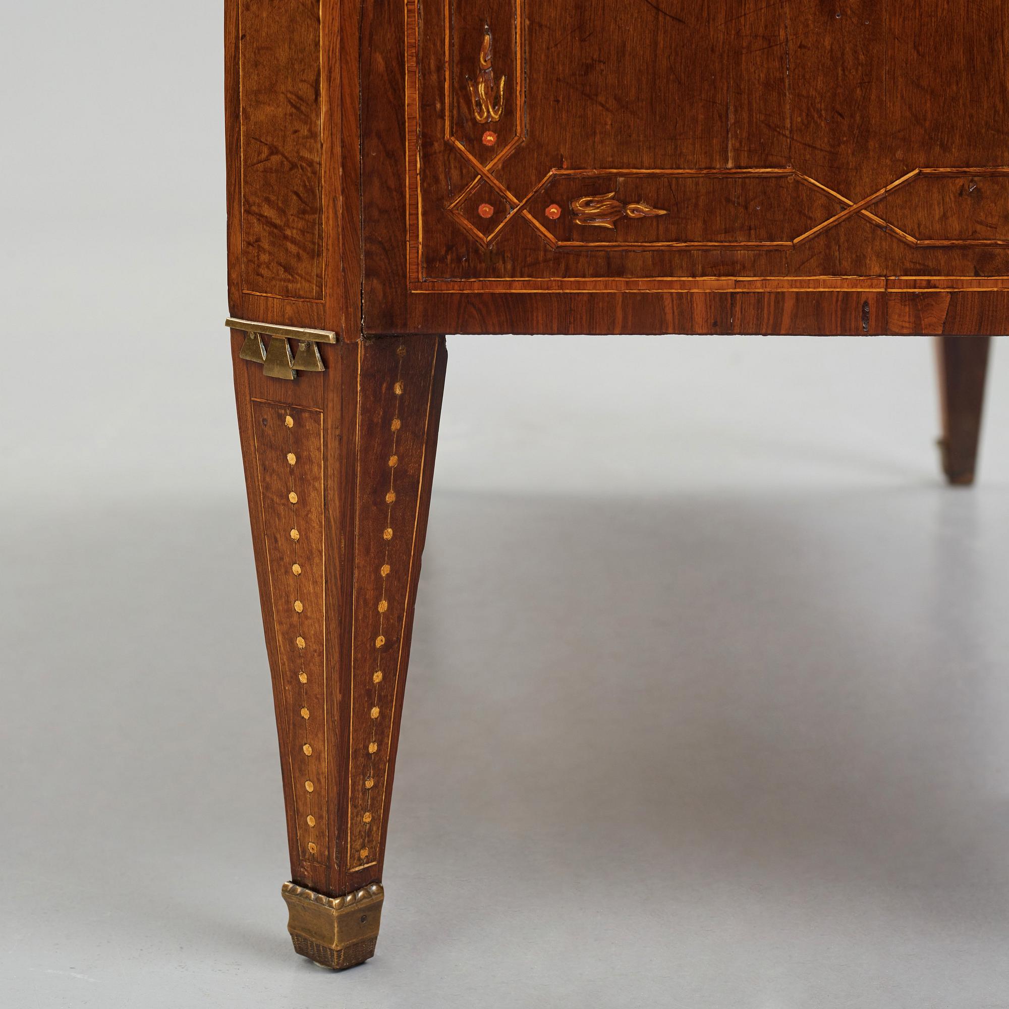 A Gustavian late 18th century commode by N P Stenström (master in Stockholm 1781-1790), not signed.