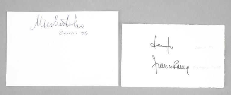 AUTOGRAFER, 4 st, främst Astrid Lindgren o Dario Fo.