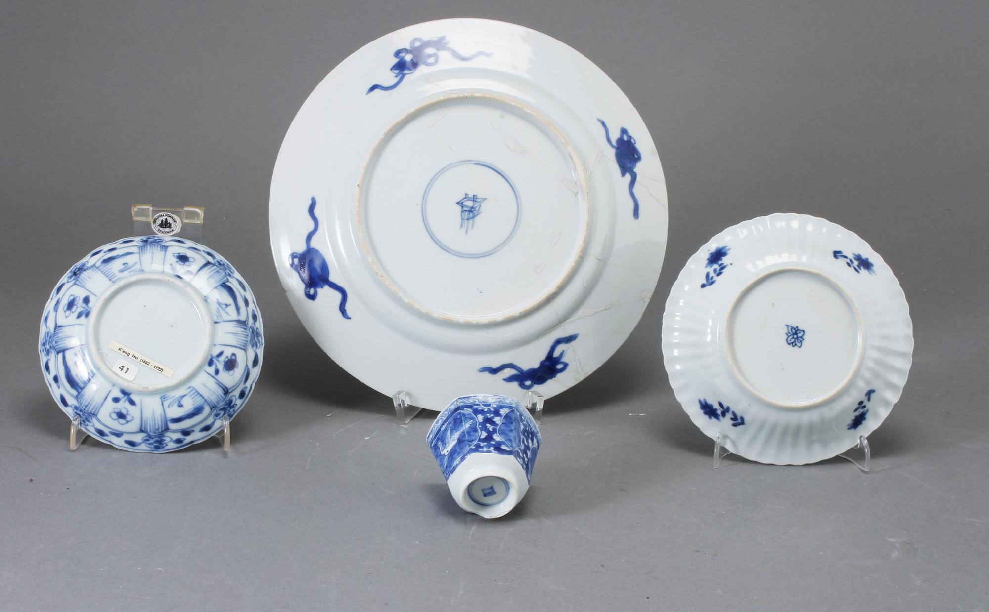 PARTI PORSLIN, 4 delar, Kina, Kangxi.