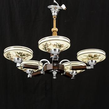 TAKLAMPA, art deco, 1930/40-tal. Höjd ca 55 cm.