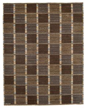 603. CARPET. "Falurutan mörk". Flat weave. 253,5 x 196,5 cm. Signed AB MMF BN.