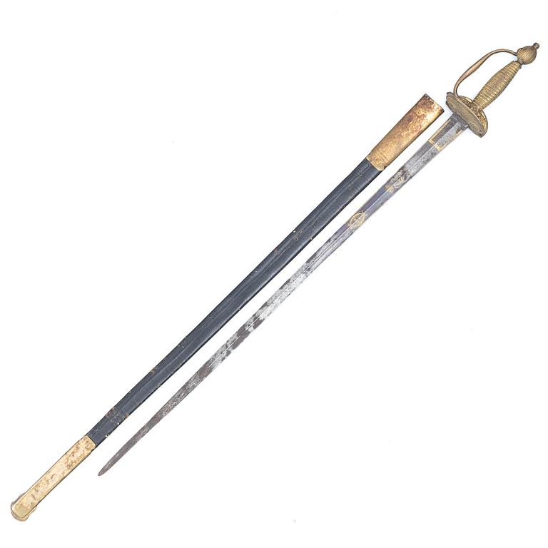 Sword, Sweden, for an infantry officer, early 19th century, with scabbard.