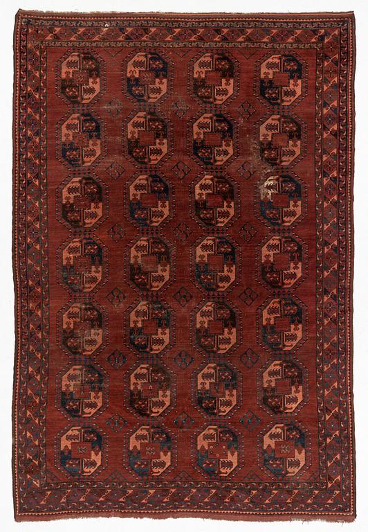 An antique Ersari carpet, northern Afghanistan, c 420 x 280 cm.