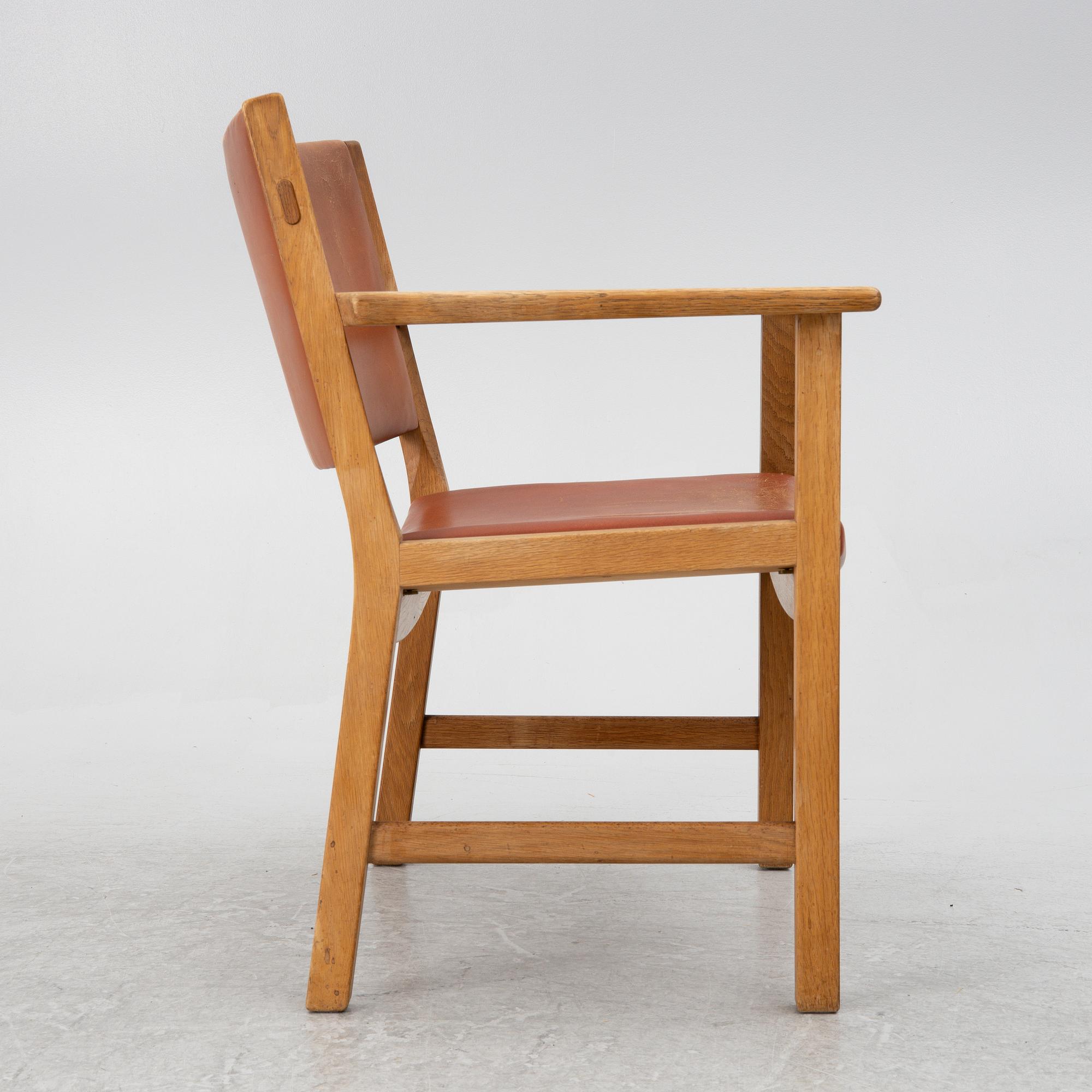 Hans J. Wegner, an armchair for A.P. Stolen, Copenhagen, Denmark, mid 20th century.