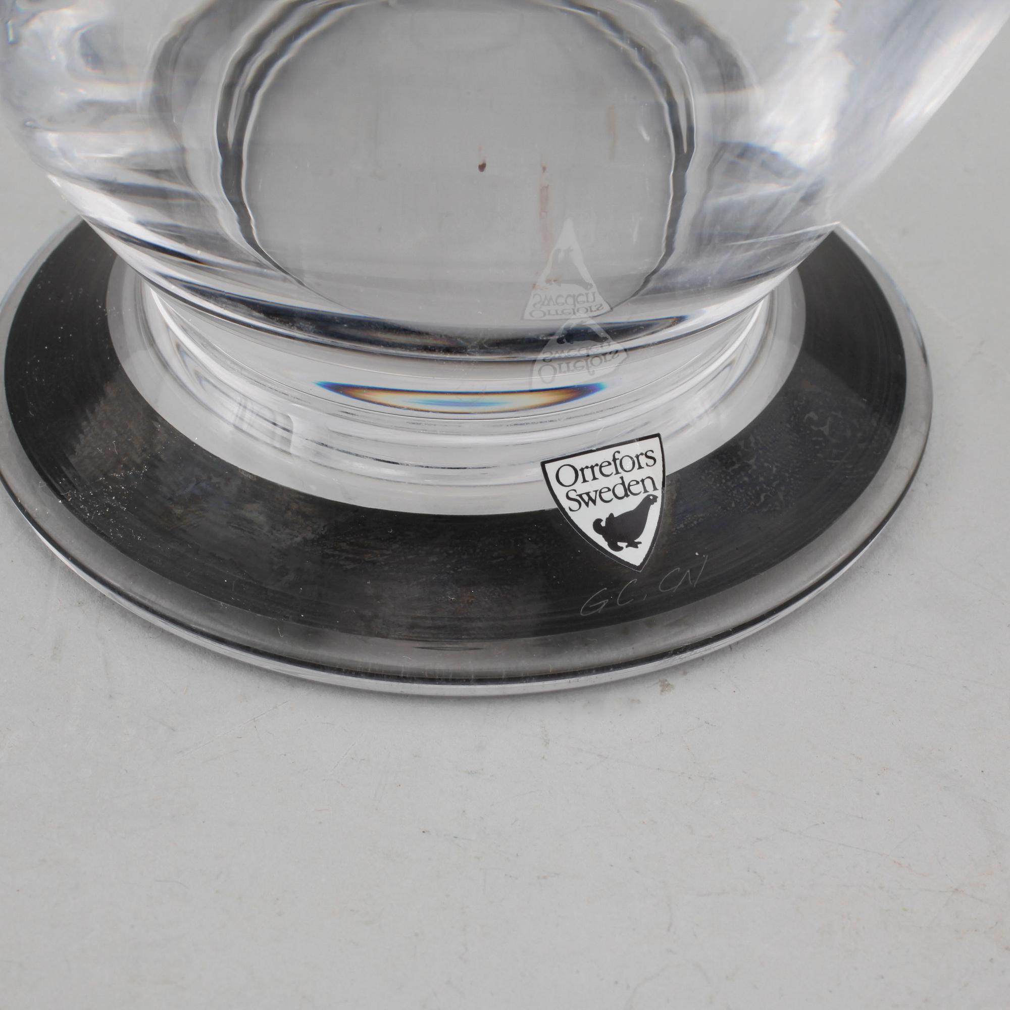 KARAFF, glas, Gunnar Cyrén, ur Nobelservisen, Orrefors, 1900-talets fjärde kvartal.