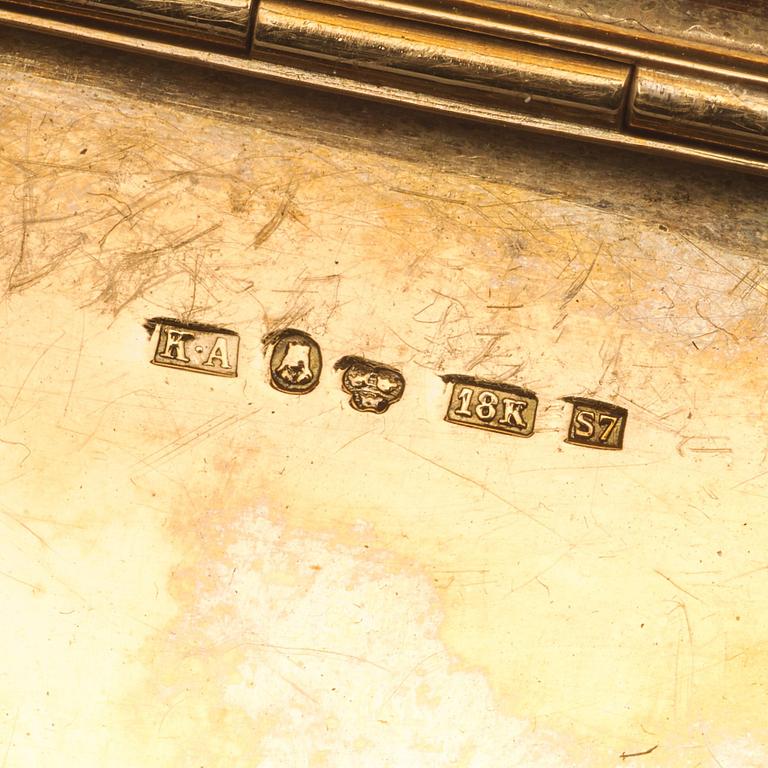 A Swedish 20th century 18ct gold case, mark of K. Andersson, Stockholm 1920.