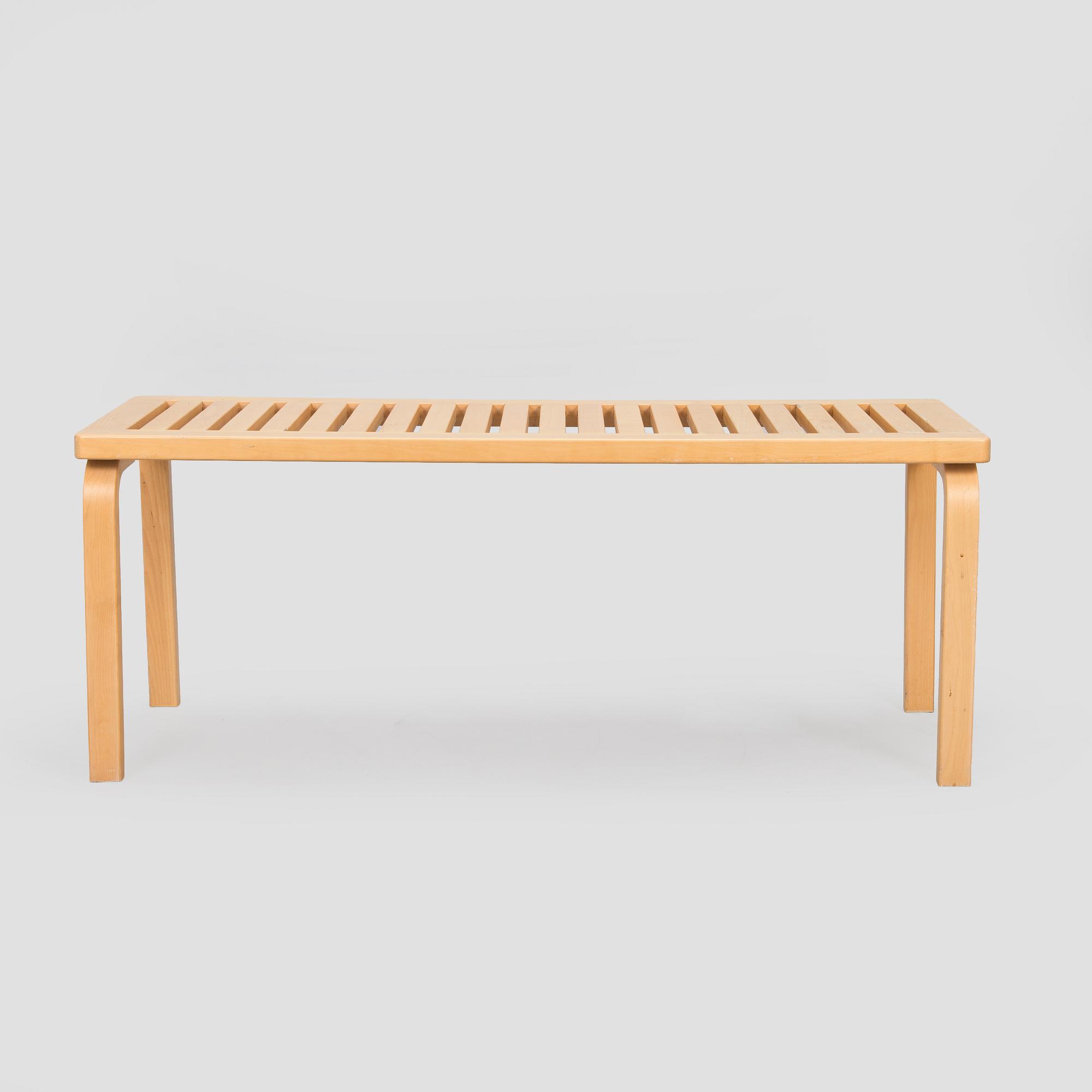 Alvar Aalto, a '153A' bench for Artek, 1995.