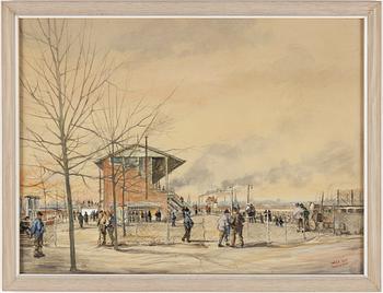 Nico Jungmann · NICO JUNGMANN, blandteknik. Signerad och daterad 1917.