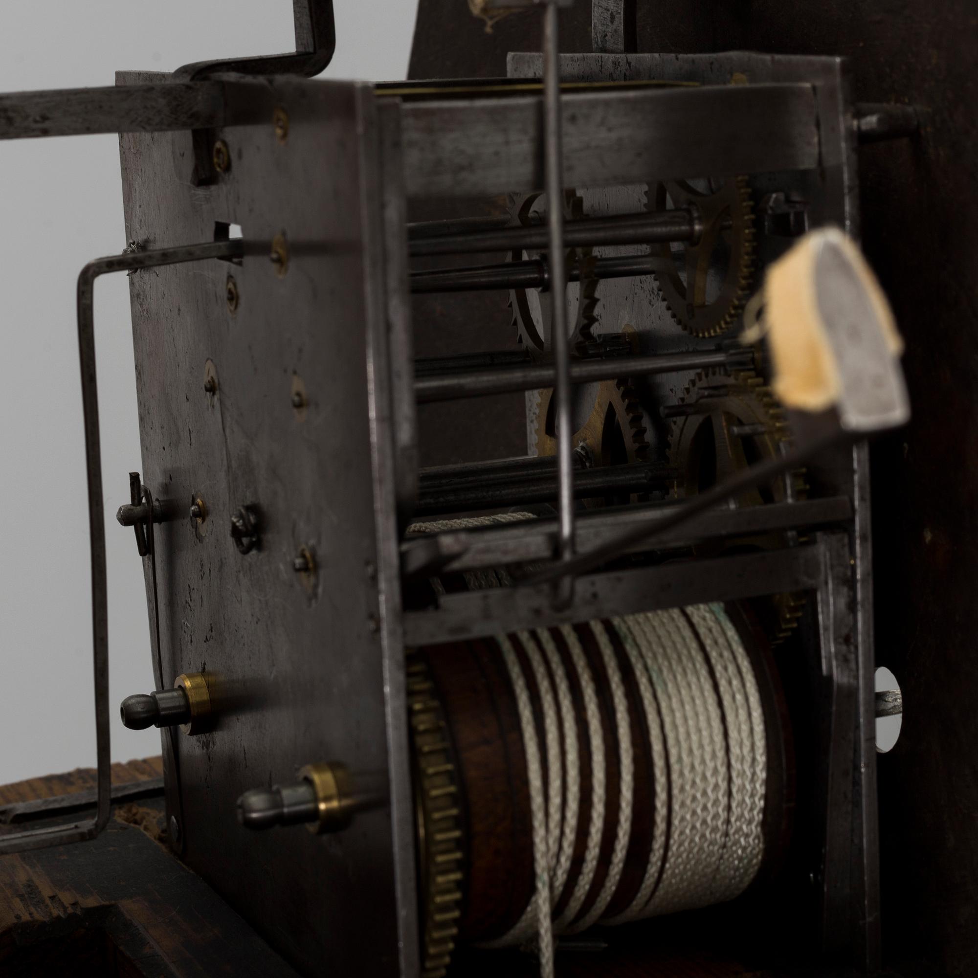 A 18th century painted longcase clock.