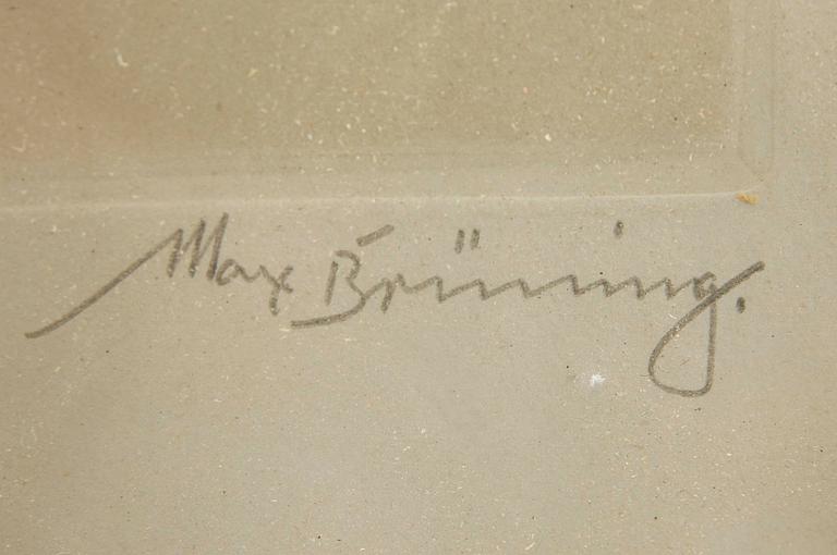 MAX BRÜNING, färgetsning, sign.