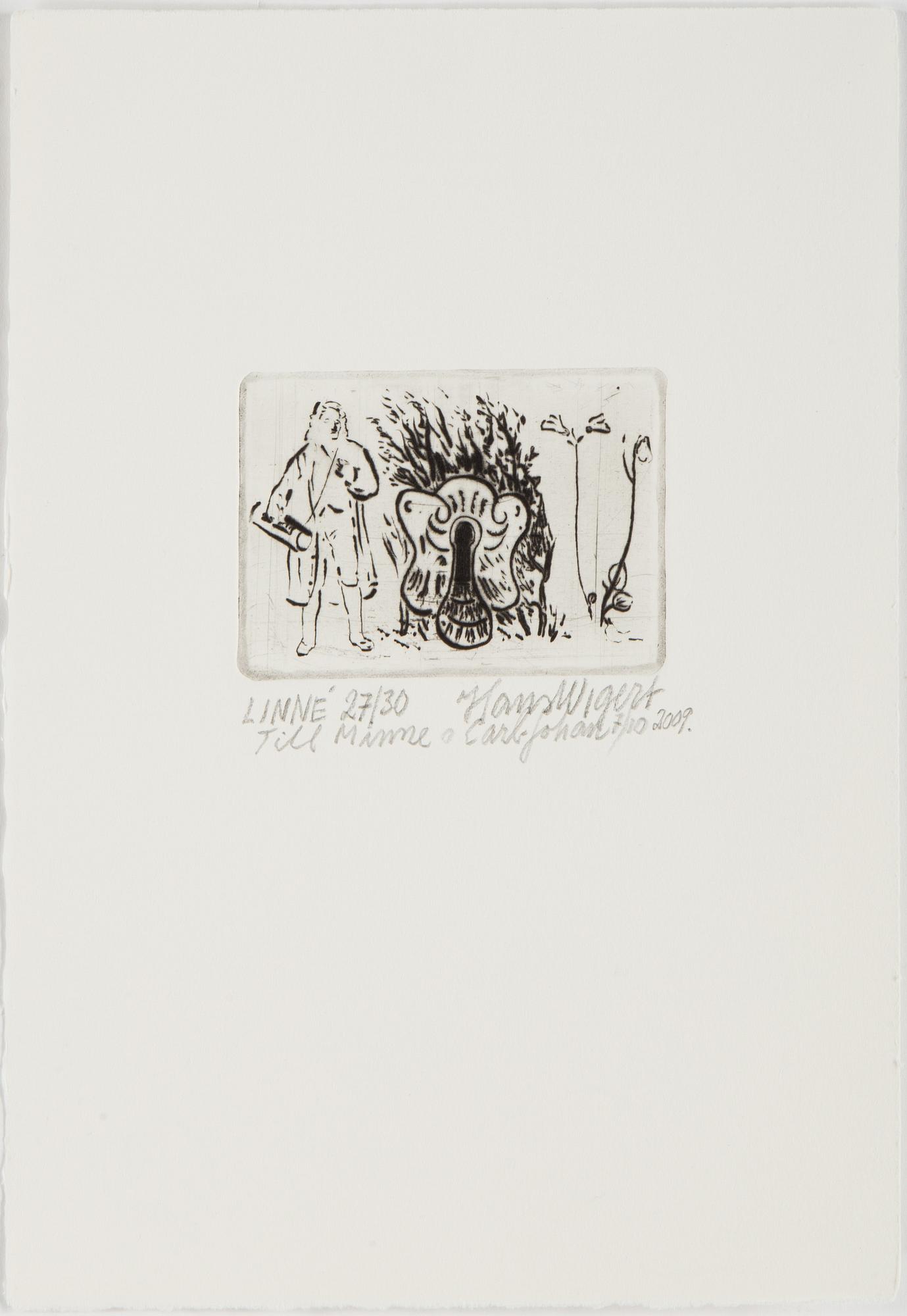 ETCHINGS, 6 pieces, one of wich Hans Wigert.