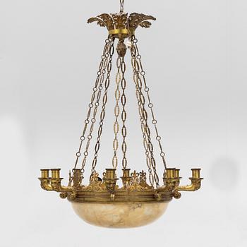 Ceiling lamp, late 19th century. Empire style.