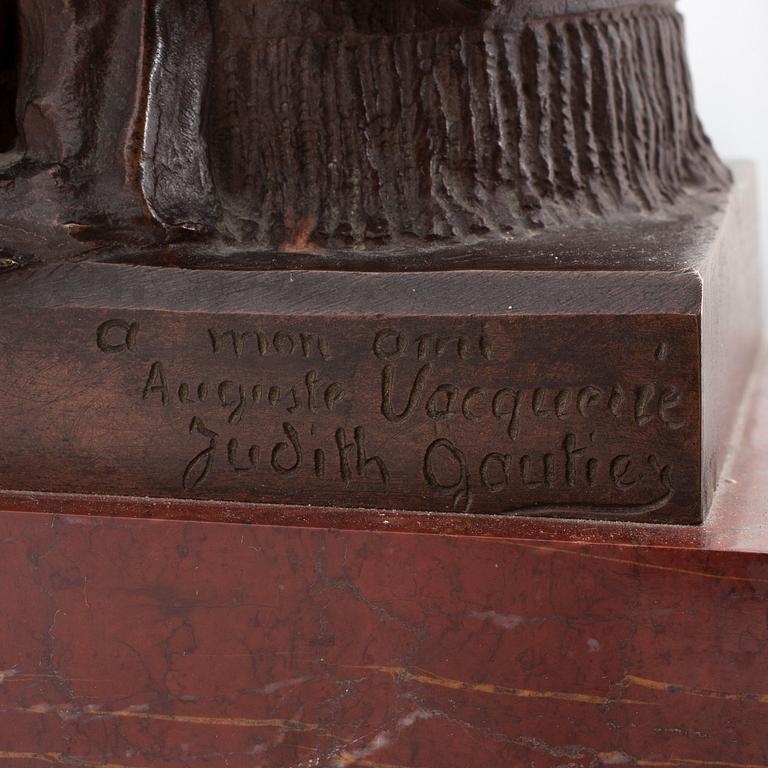 JUDITH GAUTIER, skuptur,"Tracaldabas", brons, signerad.