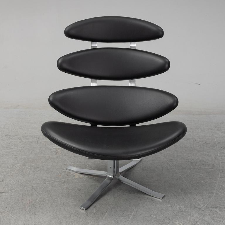 POUL VOLTHER, a 'Corona EJ 5' easy chair, Erik Jørgensen, Denmark.