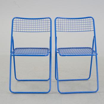 NILS GAMMELGAARD, five 'Ted Net' metal folding chairs from IKEA, 1970's/80's.