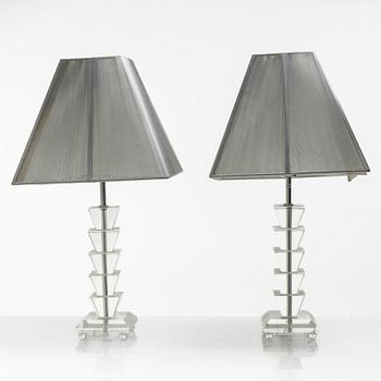A pair of table lamps, second half of the 20th century.