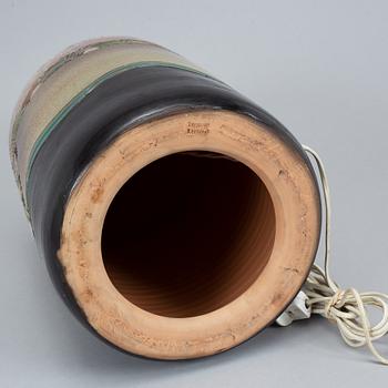Marian Zawadzki, A ceramic floor/table lamp, Tilgmans, signed and dated 1965.