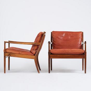Ib Kofod-Larsen, a pair of rosewood "Samsö" armchairs, Olof Persons Fåtöljindustri (OPE), Jönköping, 1960s.