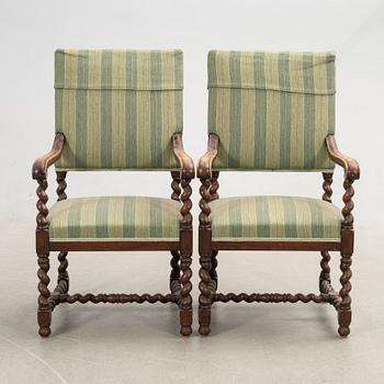 Karmstolar, barockstil, 1900-talets första hälft.