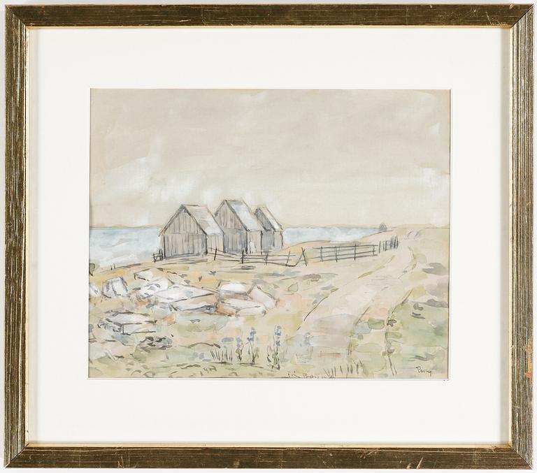 ARTHUR PERCY, akvarell, signerad.