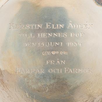 Two Swedish silver bowls, including mark of GAB, Stockholm 1930.