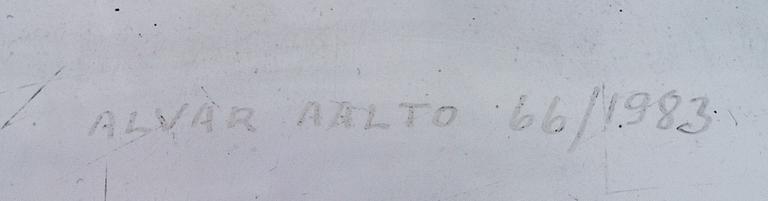 ALVAR AALTO, GLASS SCULPTURE, 4 PARTS.The Aalto Flower. The lowest part signed Alvar Aalto 66/1983.