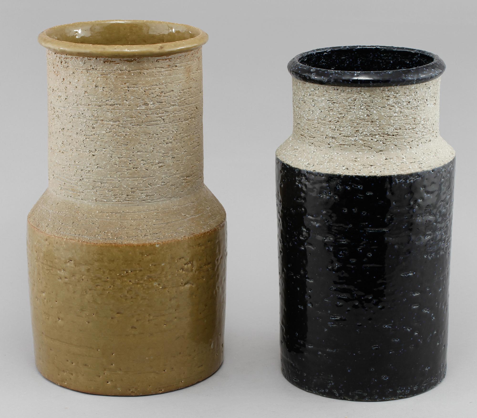 GOLVVASER, 2 st, Hertha Bengtsson, Rörstrand, 1960-tal, monogramsignerade.