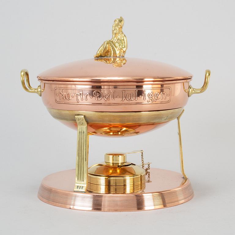 A copper glögg pot by Gustav Eriksson from around year 1900.