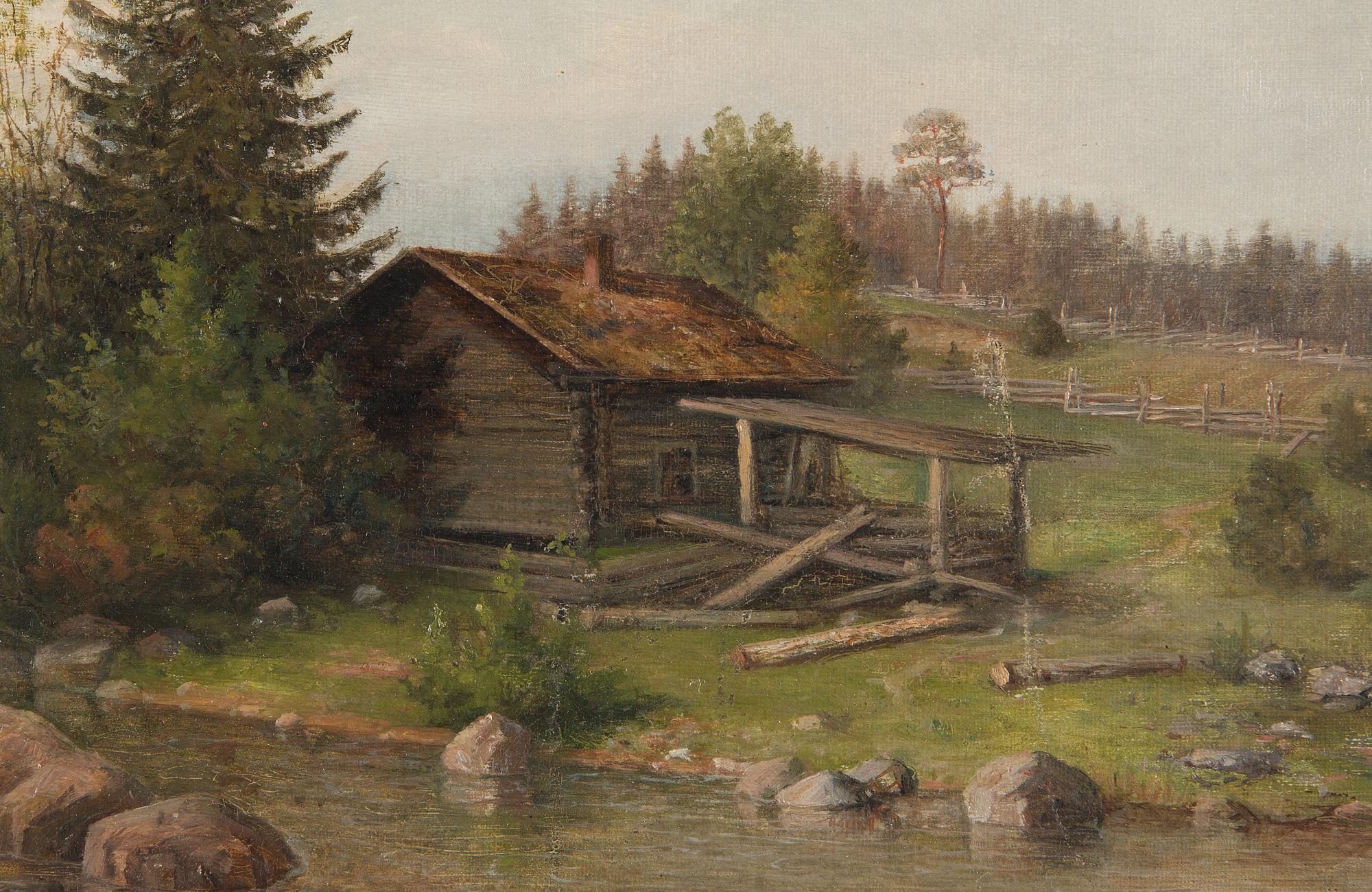 Augusta Soldan, A Cottage by a Beach.