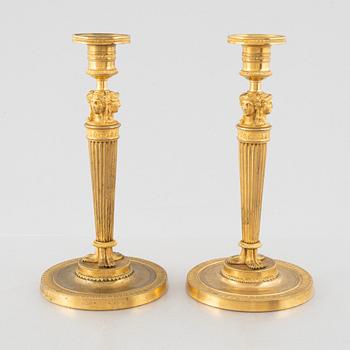 Ljusstakar, ett par, Frankrike, 1800-talets början, Empire.