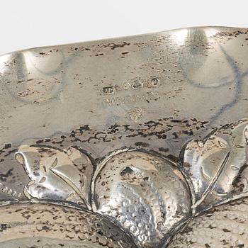 Karl Anderson, Presentation tray, silver, Baroque style, Stockholm 1918.