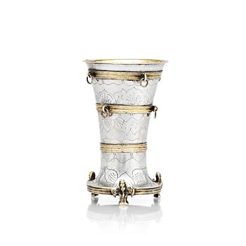 143. A Swedish Parcel-Gilt Silver Beaker, mark of Olof Löfvander d.ä., Luleå (1752-1784 (1789)).