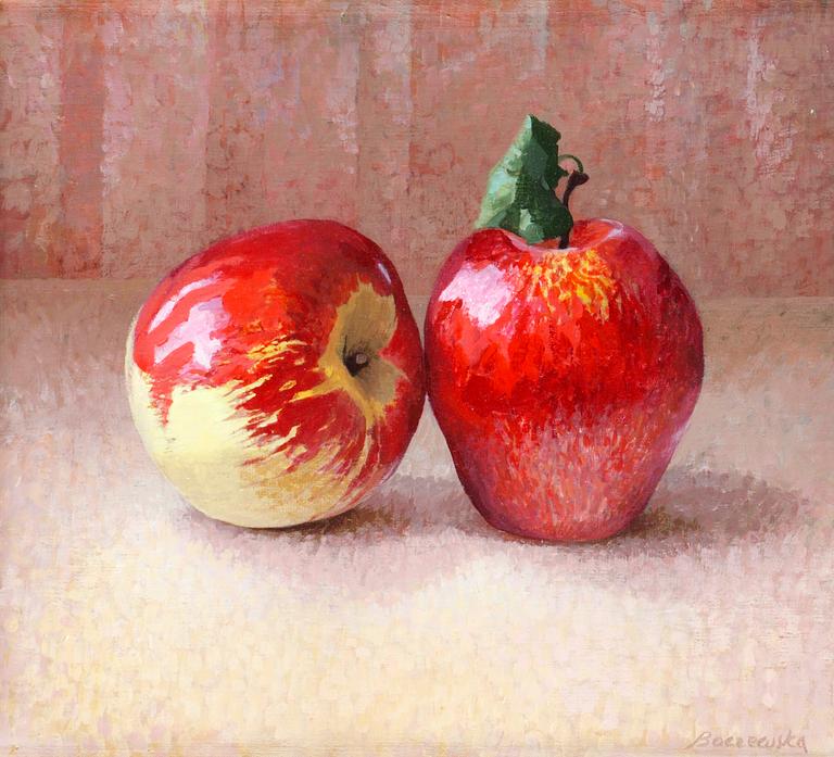 Maria Boczewska, Still life with apples.