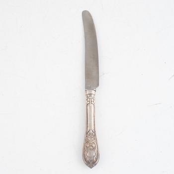 Chawner & Co (George William Adams), knives, 11 pcs, silver, London 1873.