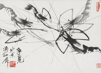 Unknown artist after Qi Baishi, ink on paper, China, 20th century.