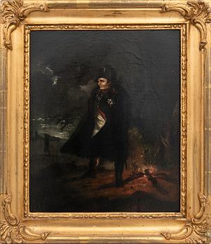 Unknown artist 19th century, Emperor Napoleon on the battlefield.