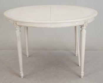 MATBORD, med två iläggsskivor,  gustaviansk stil, 1900-talets första hälft.