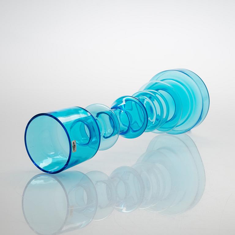 Oiva Toikka, A 'Lighthouse' glass vase/candlestick, signed Nuutajärvi Notsjö.