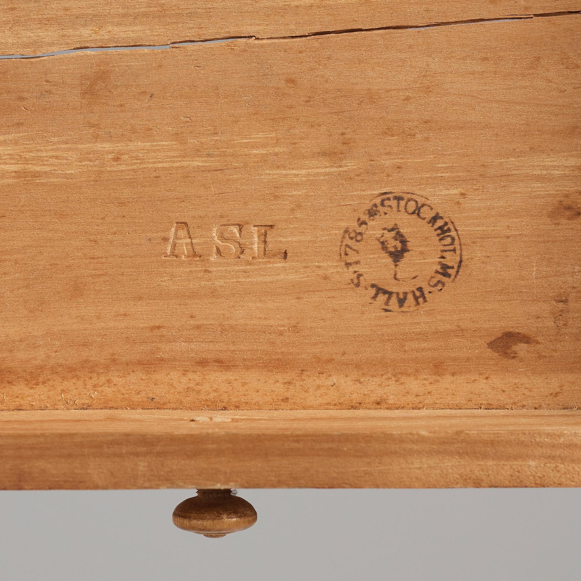 A late Gustavian commode by Anders Scherling 1785 (master in Stockholm 1771-1809).