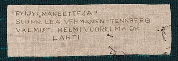 A Finnish long pile rug by Helmi Vuorelma, Lahti. Circa 170x110 cm.