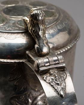 A Norwegian early 19th century silver tankars, mark of Peter Peteren, Bergen c 1800.