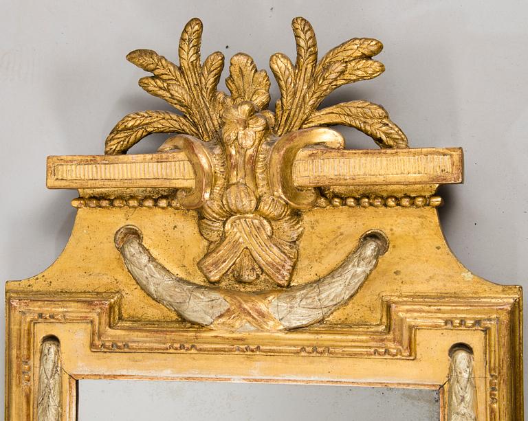 JOHAN ÅKERBLAD, SPEGEL, gustaviansk, signerad IÅ, Stockholms hallstämpel 1778.