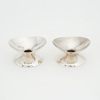 Hans Hansen, ljusstakar ett par, sterlingsilver, Danmark 1950-60-tal.
