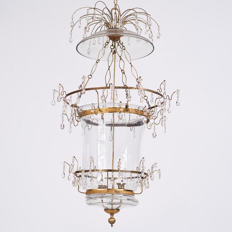 A presumably Russian Louis XVI  two-light lantern.