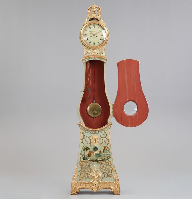 A Swedish Rococo 18th century longcase clock.