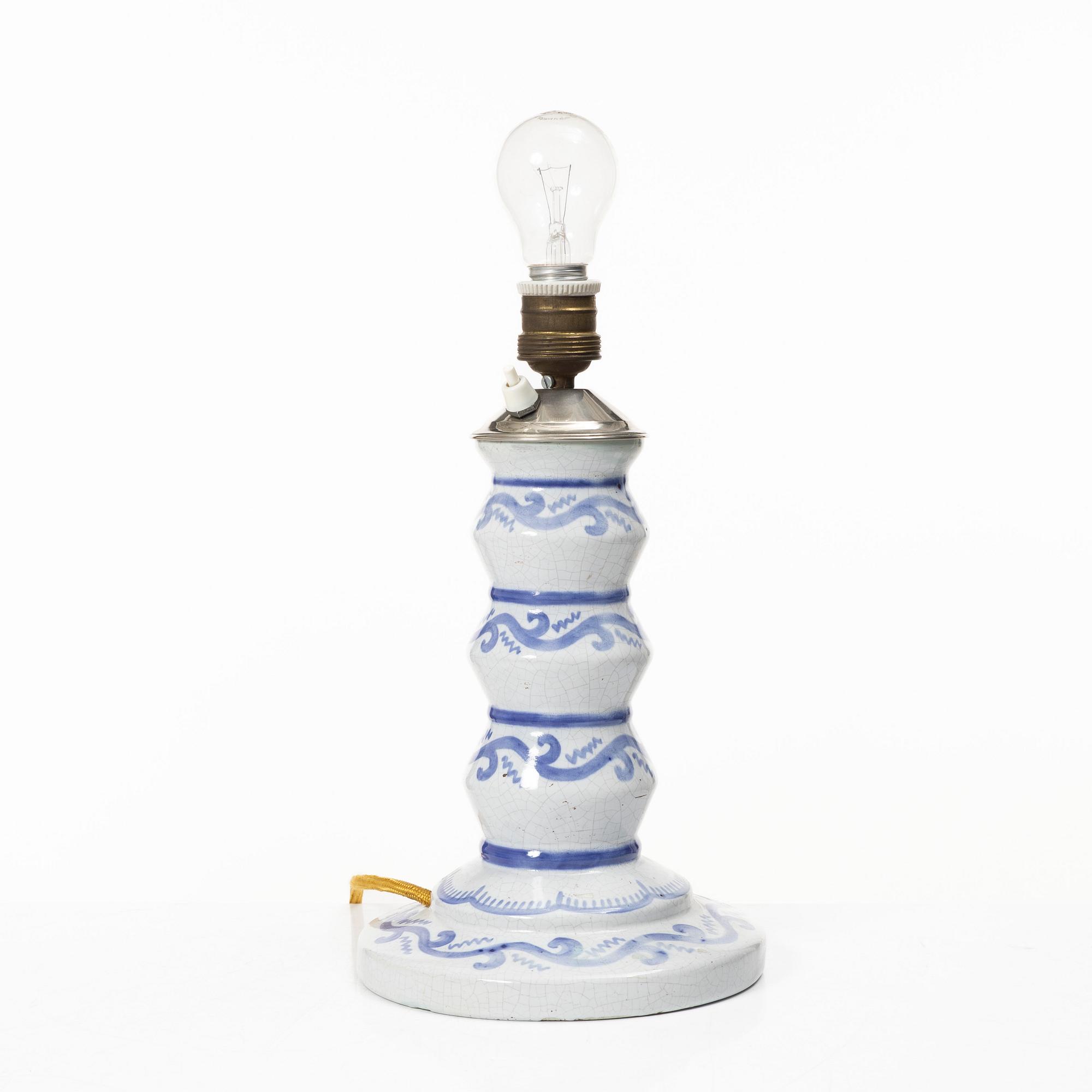 Wilhelm Kåge, a table lamp, Gustavsberg, 1920.