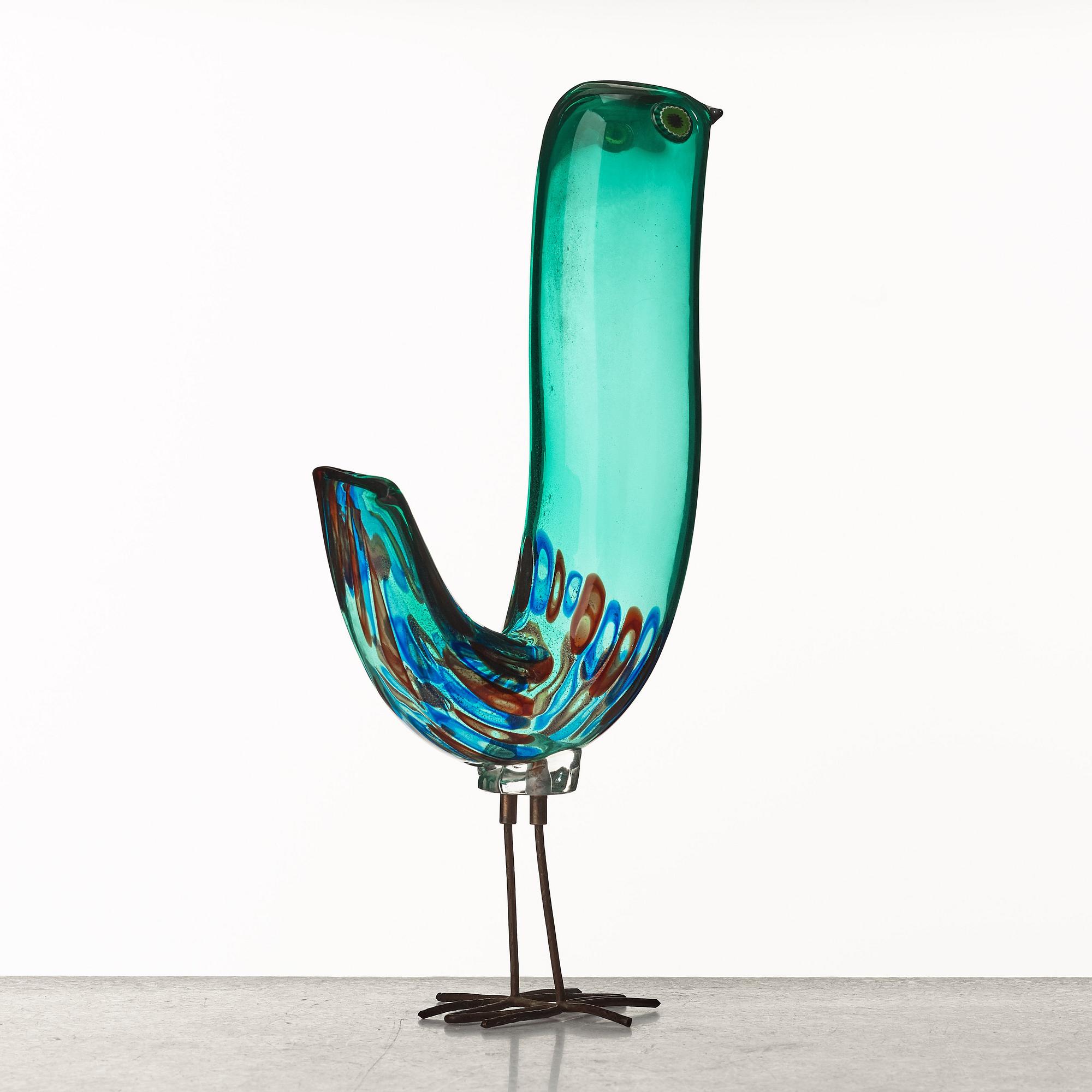 Alessandro Pianon, a "Pulcino" glass sculpture of a bird, Vistosi, Italy 1960's.